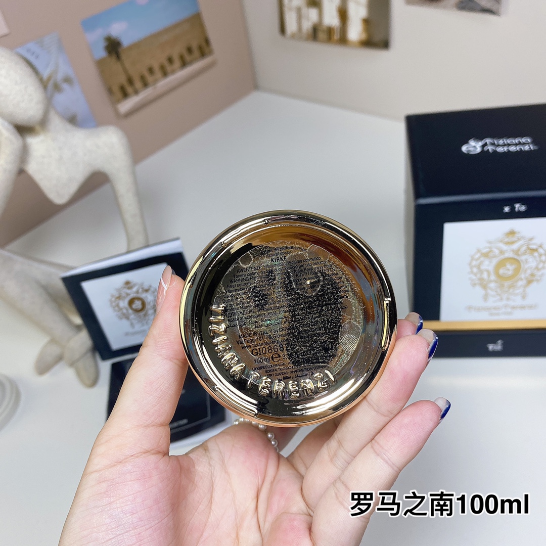 95💰原单品质
蒂齐纳·泰伦斯罗马之南100ml
Tiziana Terenzi Kirke, 2015
品牌：蒂齐纳·泰.
调香师：Paolo Terenzi
属性：中性香
香调：果香西普调
前调：百香果桃子梨树莓醋栗叶沙子
中调：铃兰
后调：麝香檀香木香草广藿香天芥菜