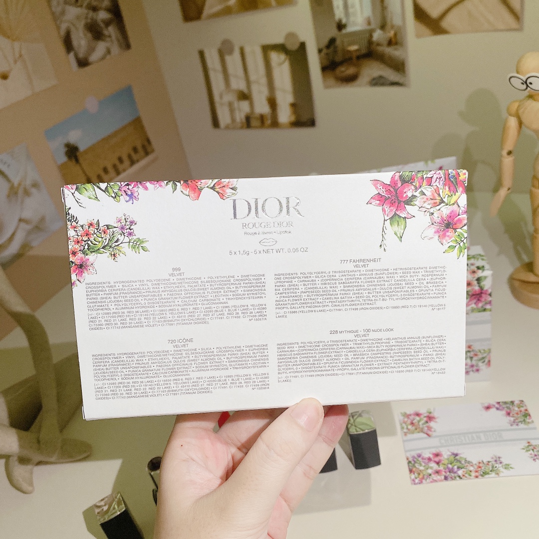 Dior Blooming Beauty: 5-Piece Lipstick Set (1.5g Each) with Gift Bag 9 i1729080606 503 5