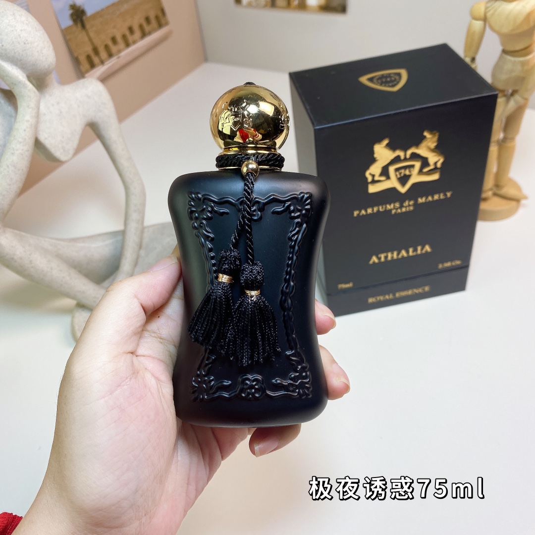 85💰原单品质
玛丽之香极夜诱惑75ml
Parfums de Marly Athalia, 2016
品牌：瑪麗之香
属性：女香
香调：木质花香调
前调：橙花
中调：鸢尾花
后调：麝香琥珀
