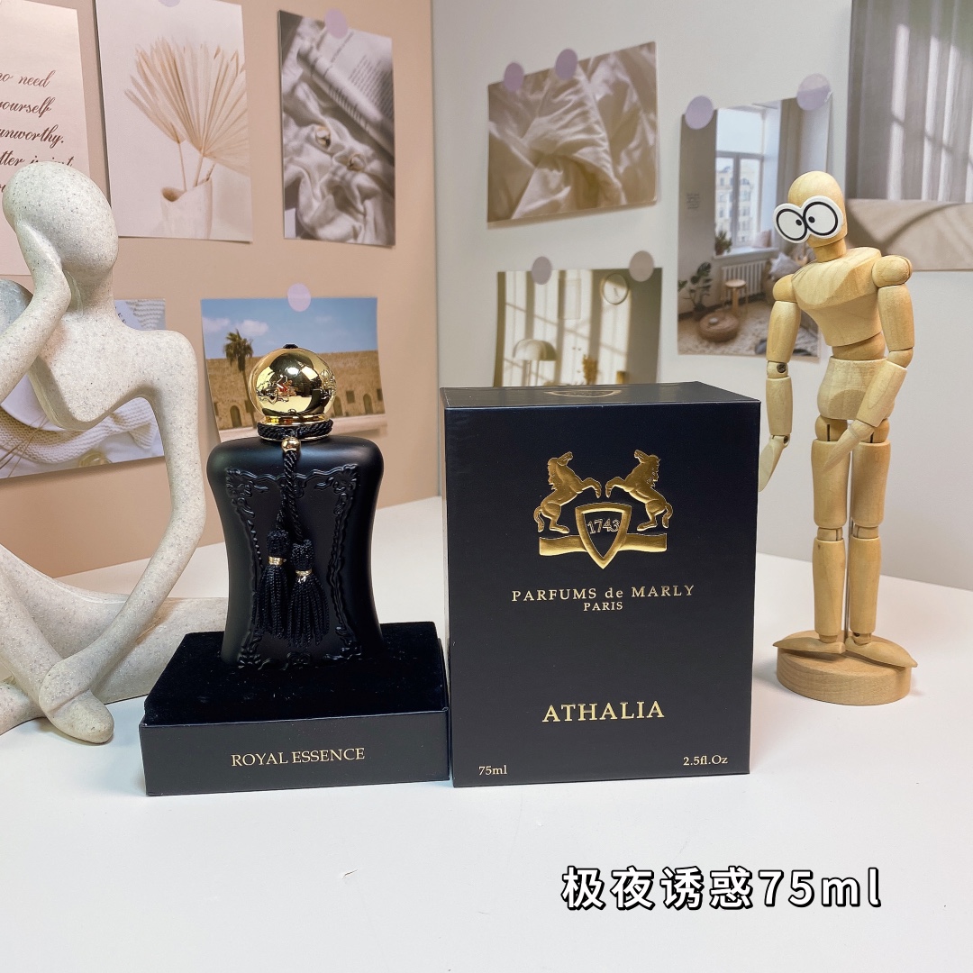 85💰原单品质
玛丽之香极夜诱惑75ml
Parfums de Marly Athalia, 2016
品牌：瑪麗之香
属性：女香
香调：木质花香调
前调：橙花
中调：鸢尾花
后调：麝香琥珀
