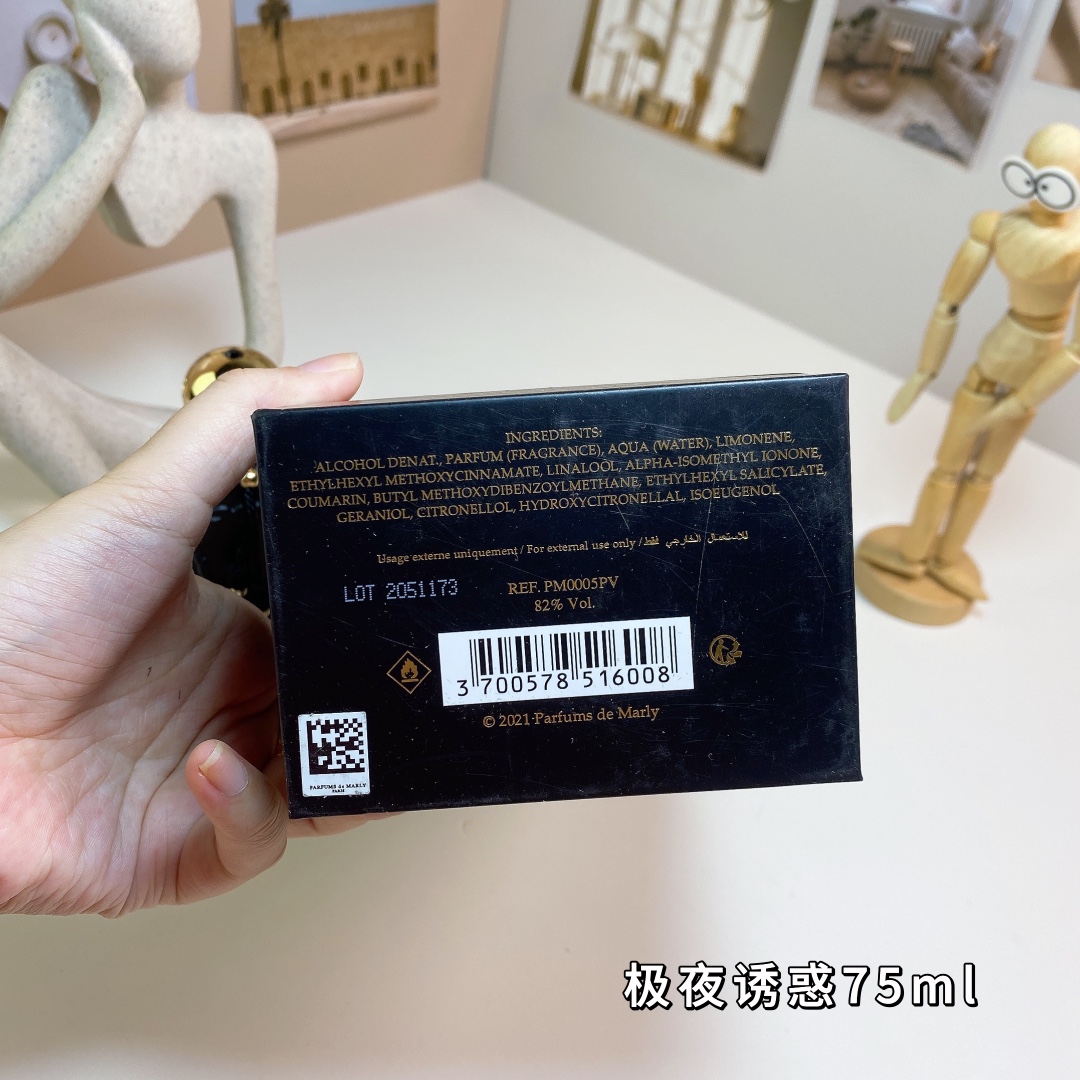 85💰原单品质
玛丽之香极夜诱惑75ml
Parfums de Marly Athalia, 2016
品牌：瑪麗之香
属性：女香
香调：木质花香调
前调：橙花
中调：鸢尾花
后调：麝香琥珀
