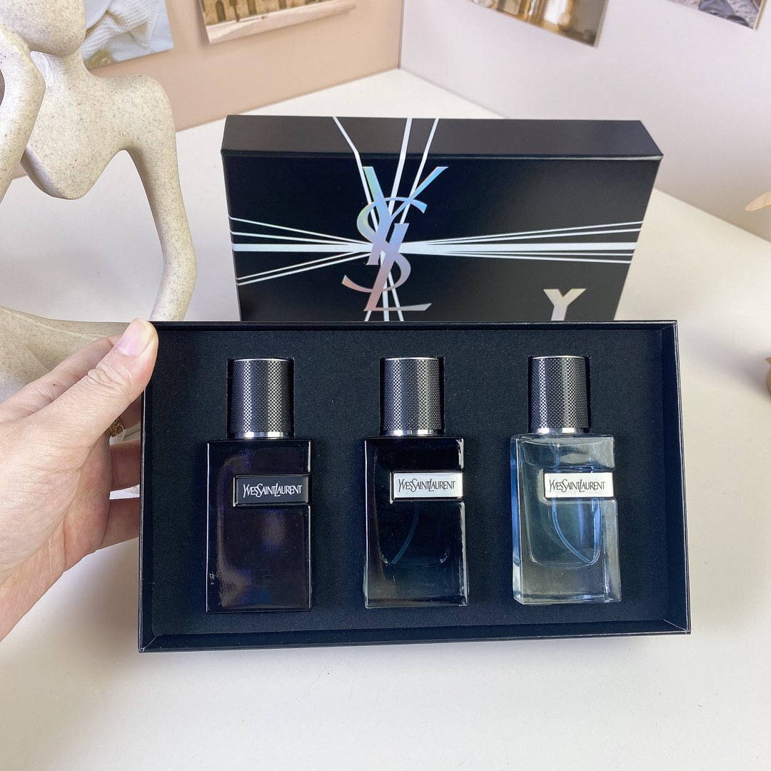 Yves Saint Laurent Y Men's Fragrance Set - 3 x 30ml Travel Collection 3 i1736136247604 799 0 1