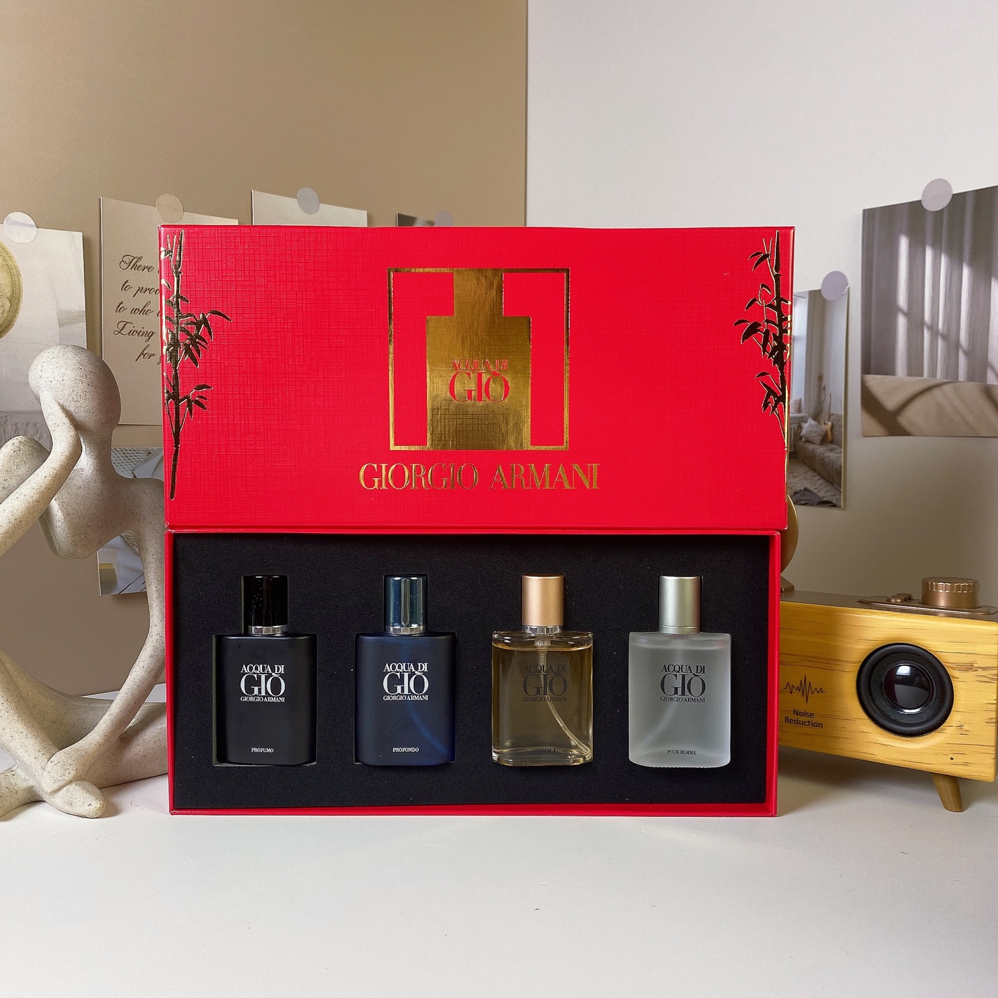 65. Set de 4 muestras de perfume Armani Acqua di Giò 🔜 Set de 4 muestras de perfume Armani Acqua di Giò de 30ml, inclu…