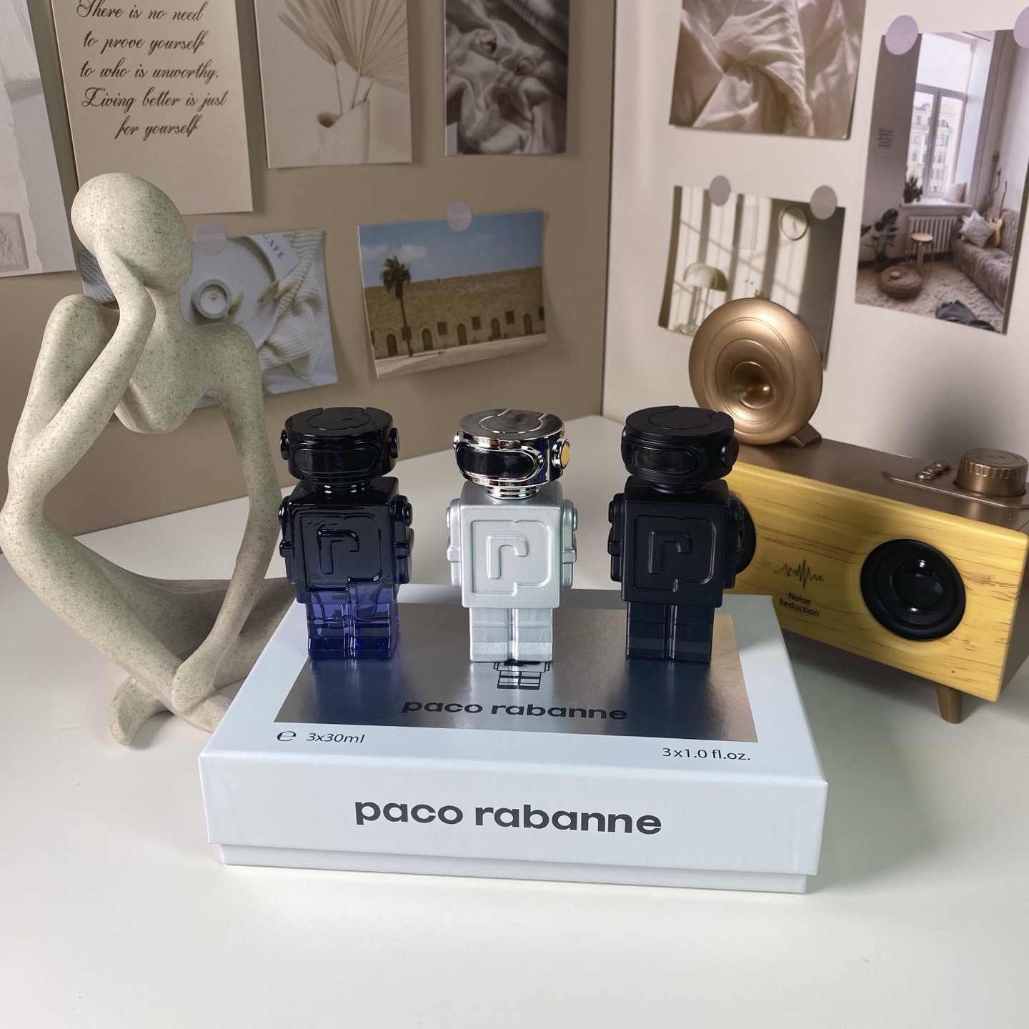 原单品质/75💰包邮
帕高机器人系列香水中样三件套！内含：30ml*3带喷头。味道：经典机器人，幻影机器人，黑色机器人。