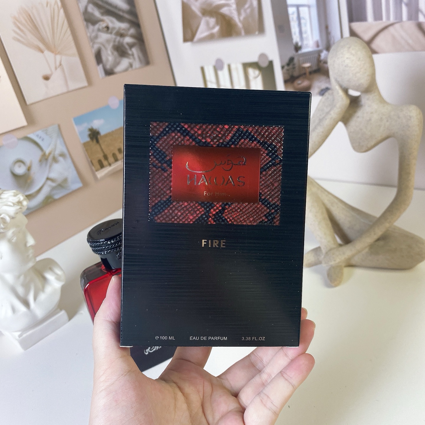 专柜品质/75💰包邮
哈瓦斯男士-情感之焰100ml
Hawas for Him Fire -EDP
香调：水生芳香调
前调：快乐鼠尾草
中调：海水茉莉
后调：矿物质龙涎香琥珀
标签：海洋矿物芳香植物东方