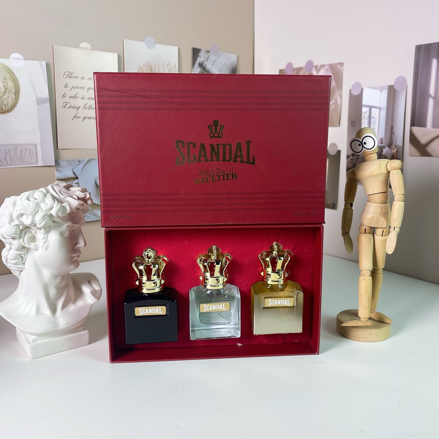 60. Set de tres piezas de perfume mediano para hombre Gaultier Scandal 🔜 Set de perfume de tres piezas para hombre Gau…