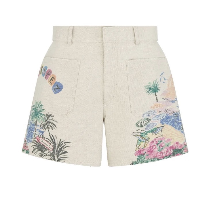 “Island Holiday Landscape Women’s Suit in Linen and Cotton – Digital Print in 38 Colors” - 图片 1