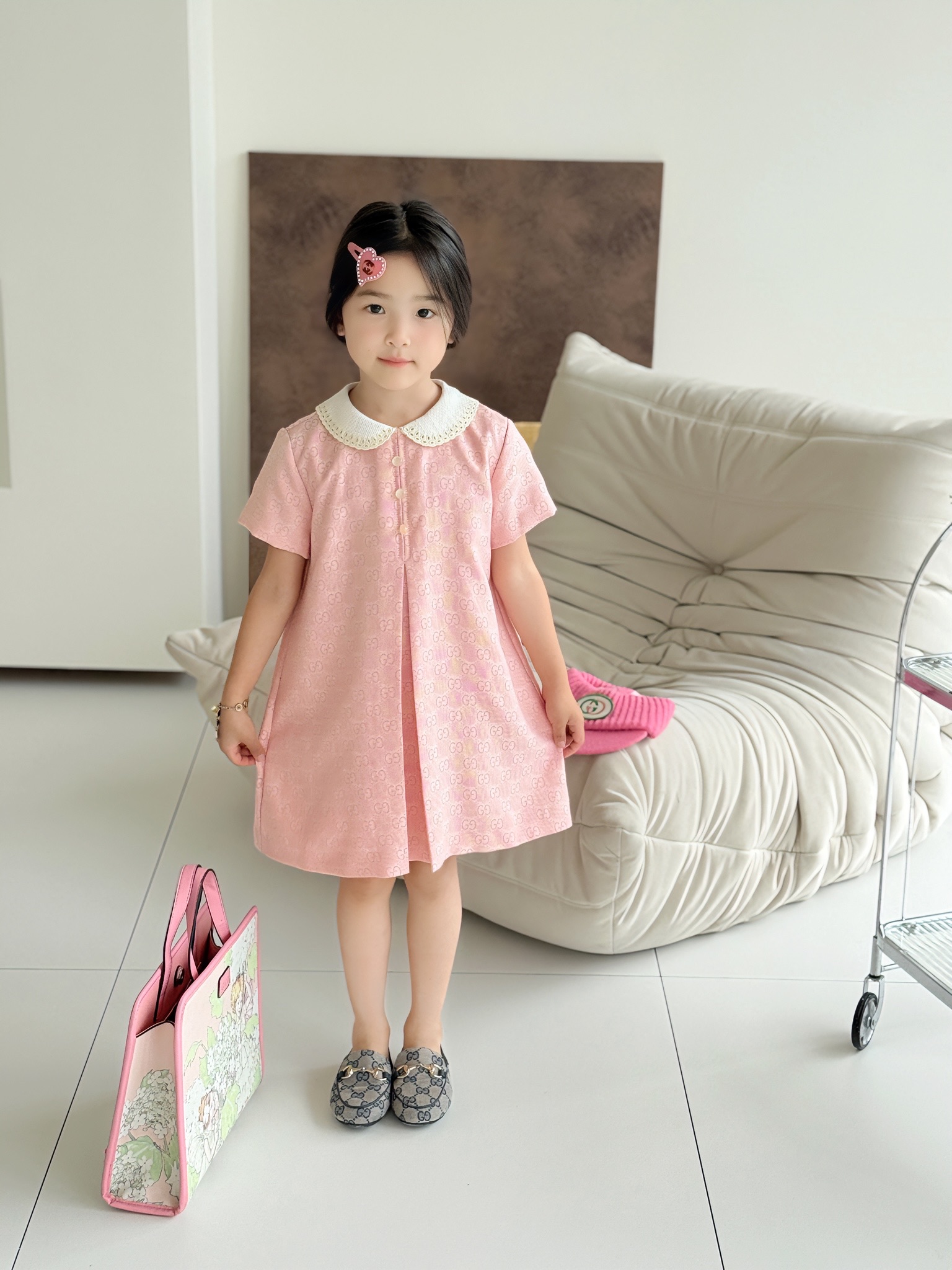 Gucci Kids Pink Cotton Dress with Peter Pan Collar - Size 100-150 3 i1749184478412 7044 0 1