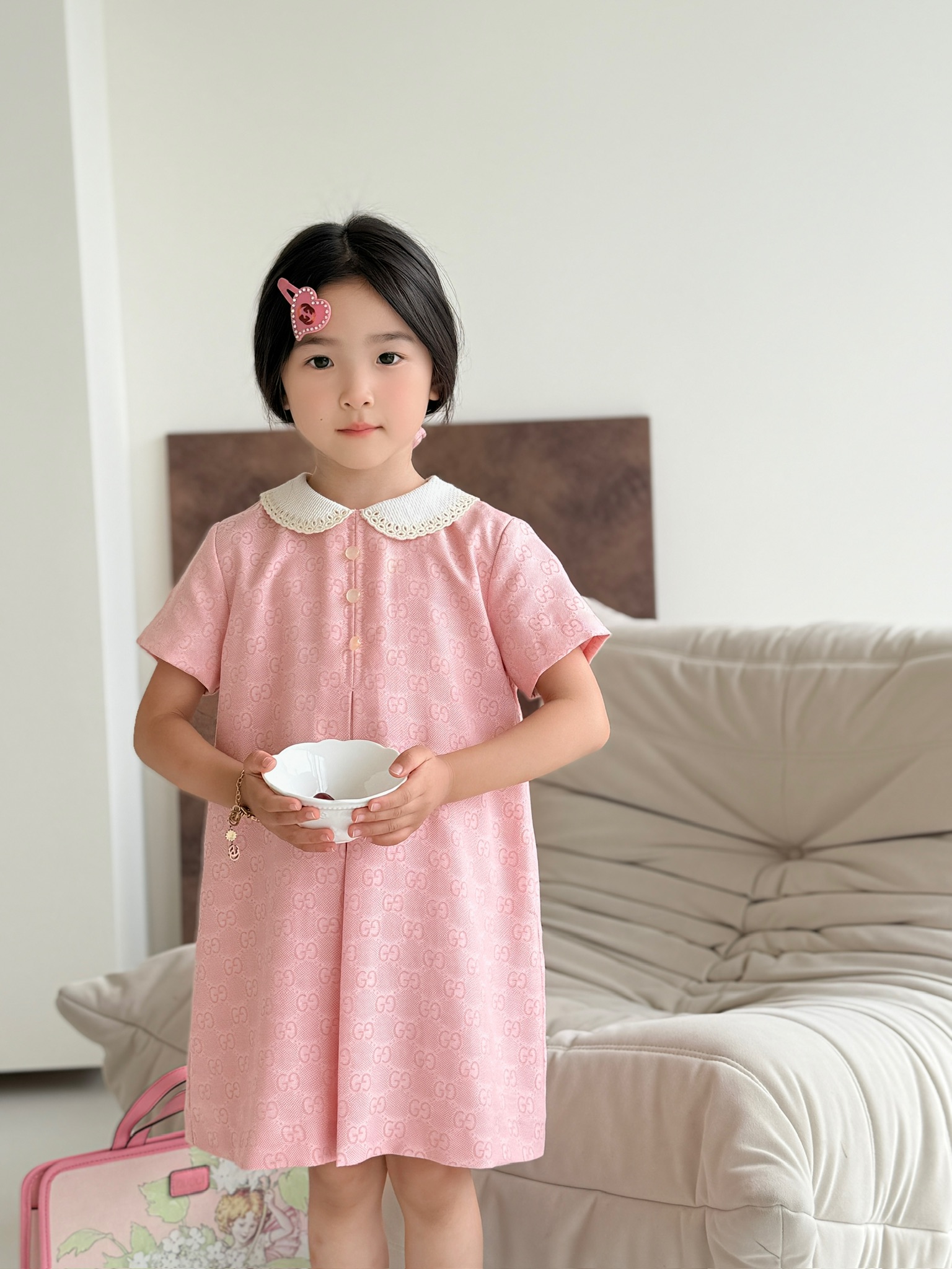 Gucci Kids Pink Cotton Dress with Peter Pan Collar - Size 100-150 7 i1749184489451 9763 0 5