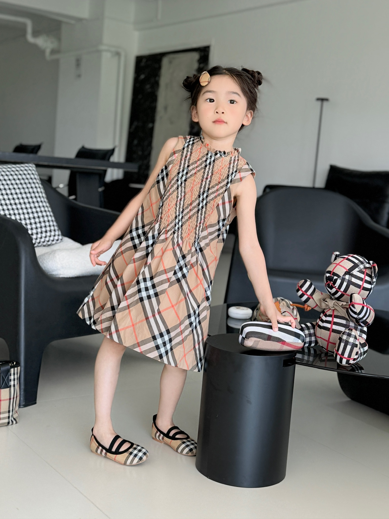 Burberry Kids Classic Checkered Dress, Sleeveless, Comfortable, Sizes 100-150 8 i1751536915900 4375 0 7