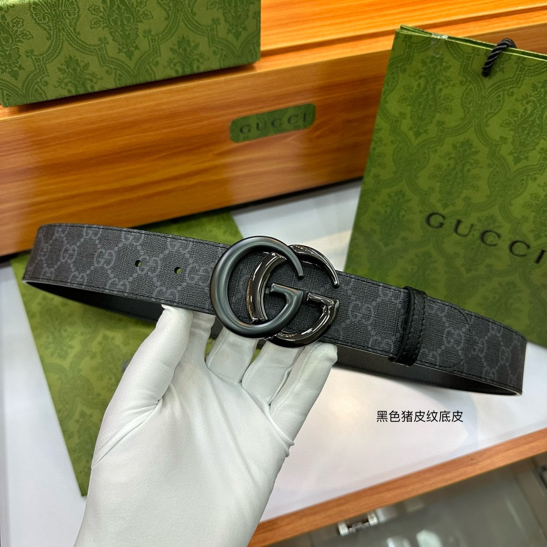 顶级原单复刻配送专柜全套礼盒包装GUCCI.古奇尺寸4.0cm带身釆用防水面料彩印啡色大G标志与啡色野猪