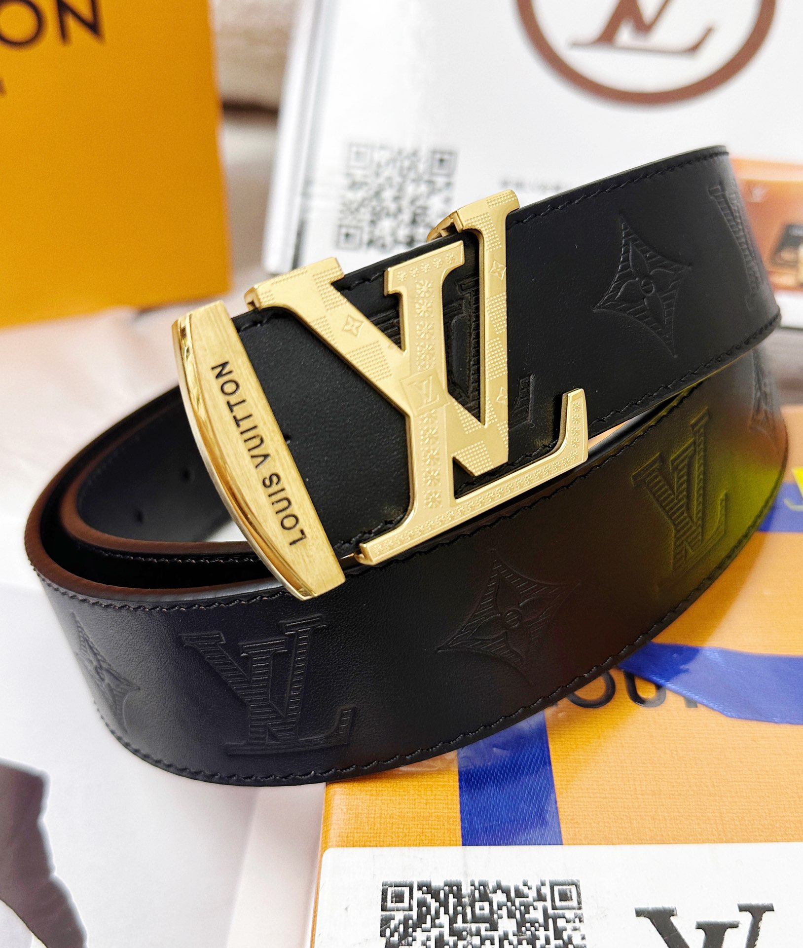 Louis Vuitton Belts Steel Buckle Calfskin Cowhide Genuine Leather