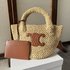 Celine Bucket Bags 1:1 Replica Weave Cowhide Straw Woven Summer Collection Triomphe