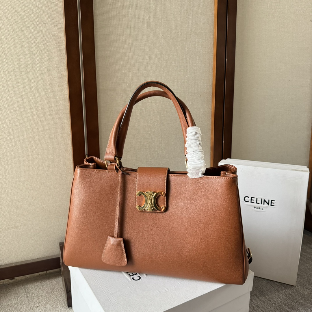 Celine Bags Handbags Gold All Steel Calfskin Cowhide Fall/Winter Collection Triomphe