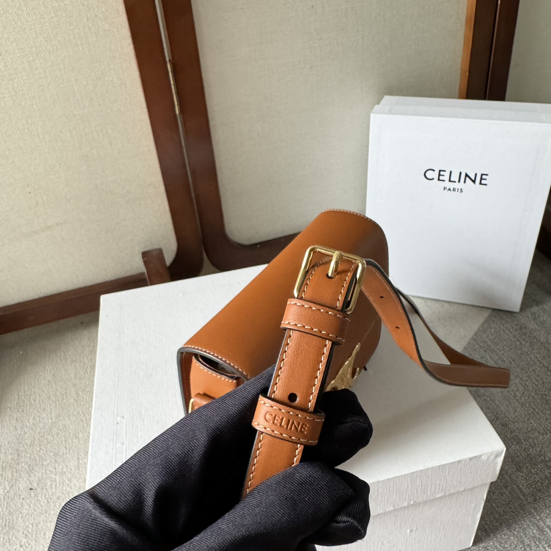 Celine Teen Triomphe Bag: Classic Design with Signature Double C Clasp 4 i1713090783 2766 2