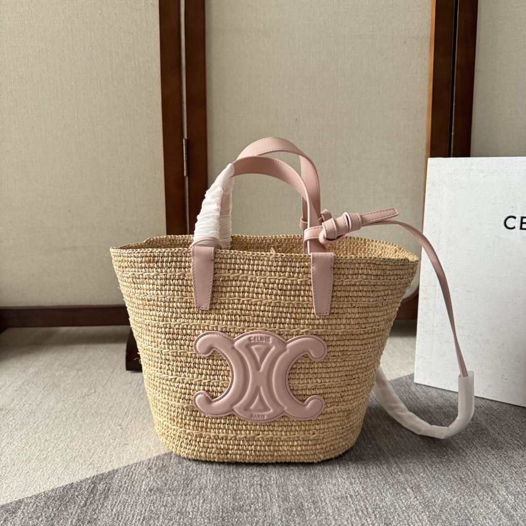 Designer 7 Star Replica
 Celine Bags Handbags Gold Weave Cowhide Straw Woven Summer Collection Vintage