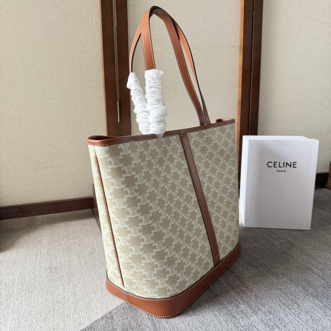 Celine Style Beige Leather Scarf Lookbook Reference image 2