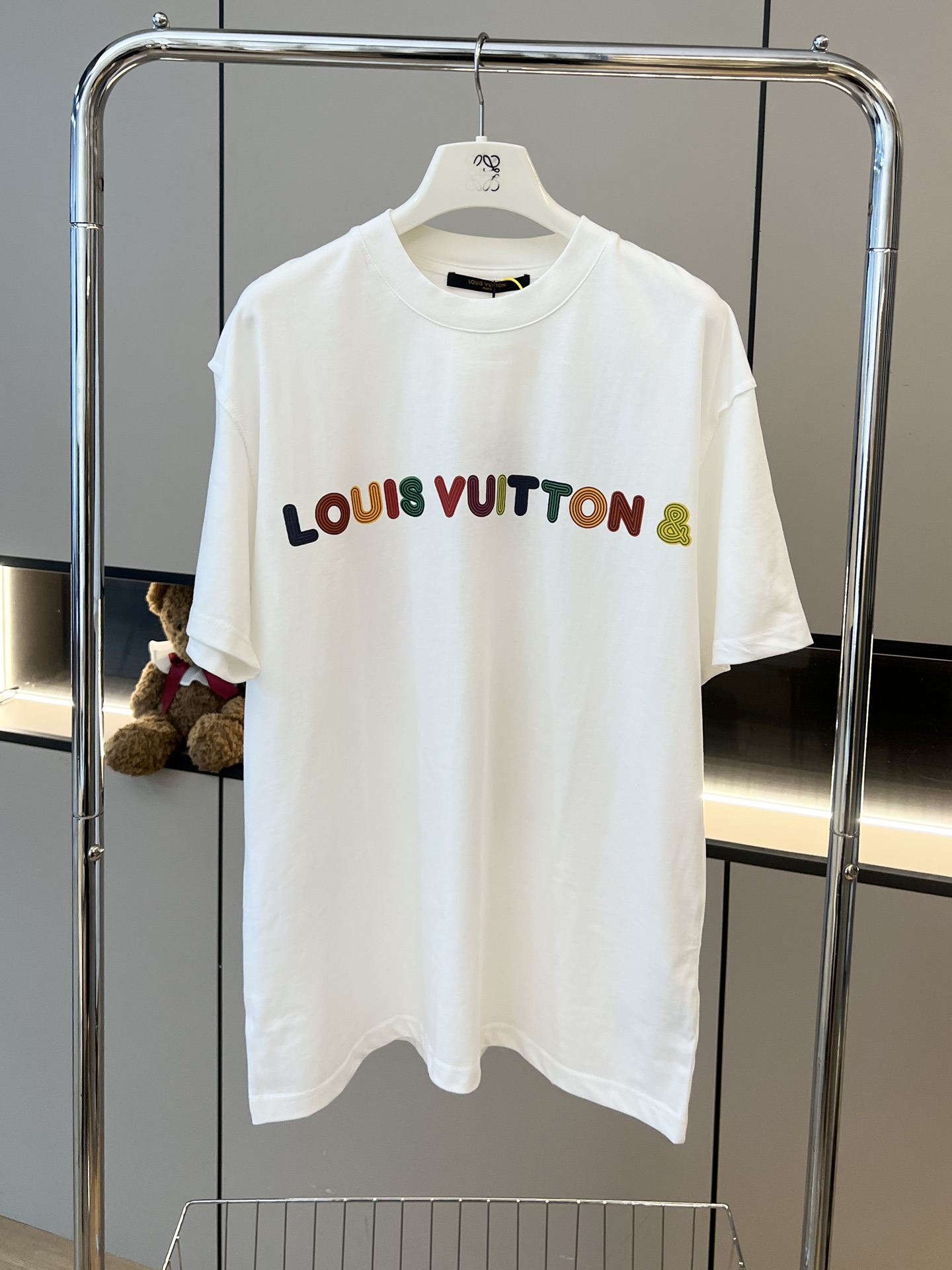 Louis Vuitton Clothing T-Shirt Printing Unisex Cotton Short Sleeve