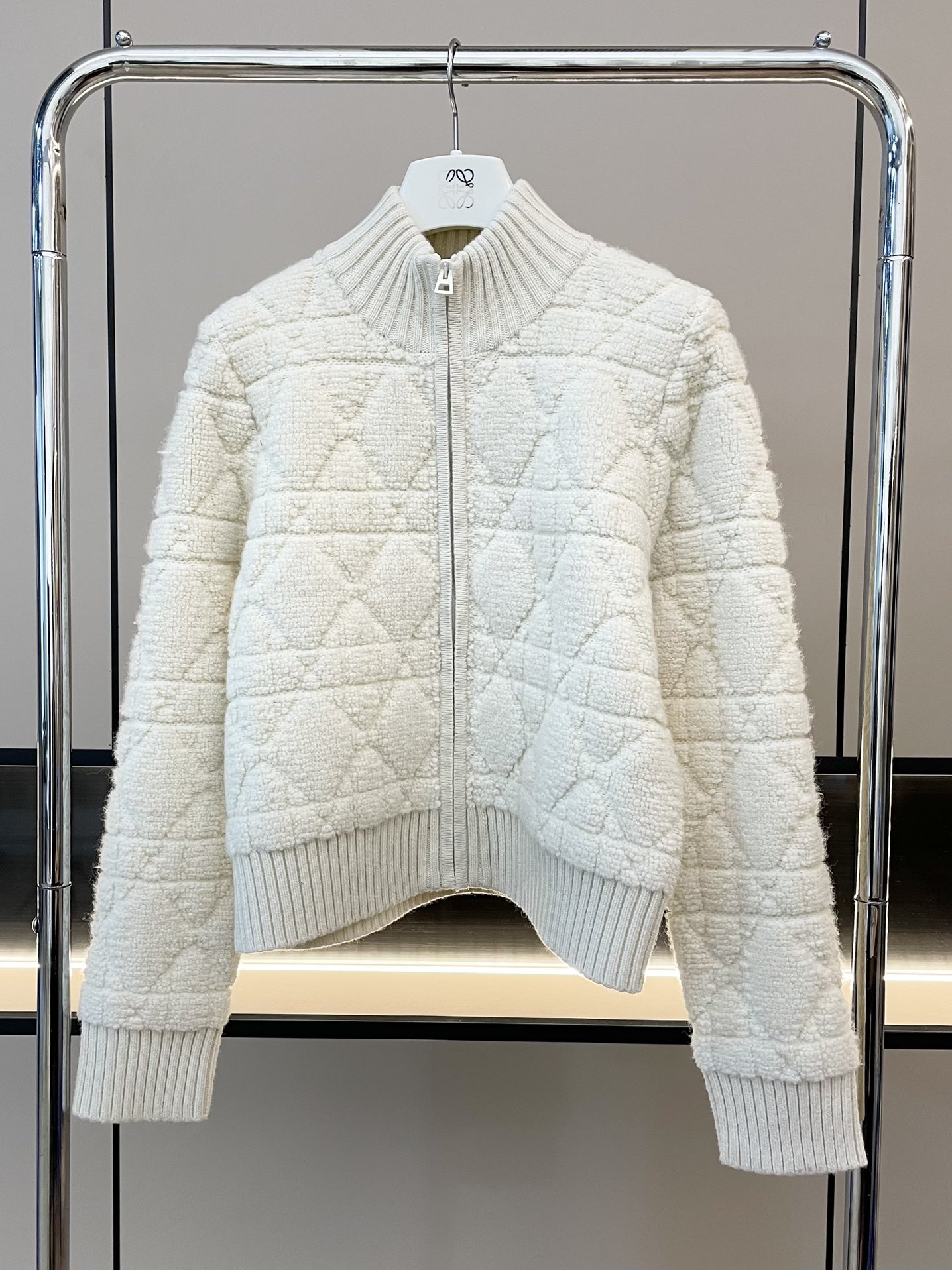 Dior Clothing Cardigans Coats & Jackets Pink White Cashmere Wool Fall/Winter Collection Fashion