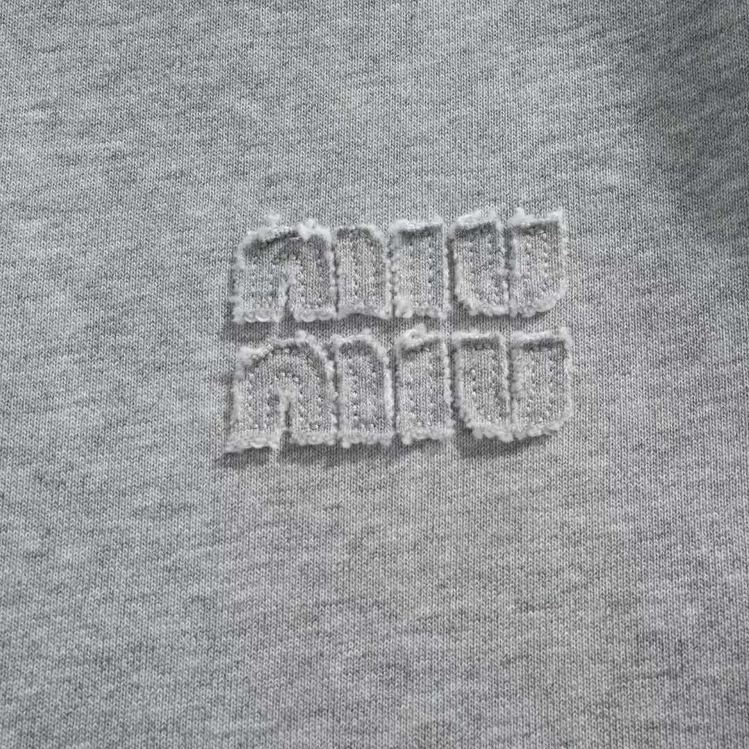 Miu Miu Grey Zip-Up Hoodie Classic Comfortable Cotton Blend, Size S-XL 6 a1759026369754 5255