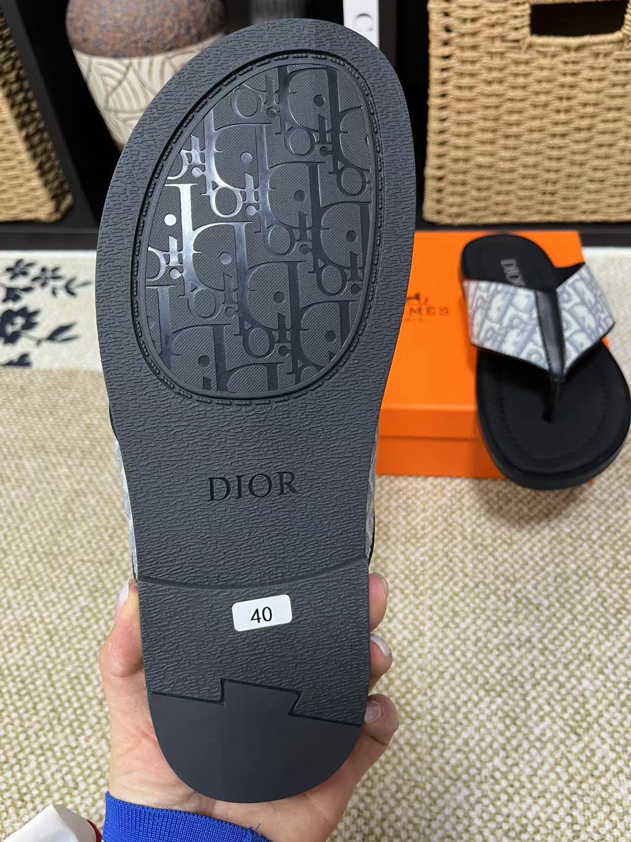 Dior Aqua CD Diamond Pattern Canvas Sandals - Elegant and Casual 10 i1752174266081 2154 0 8