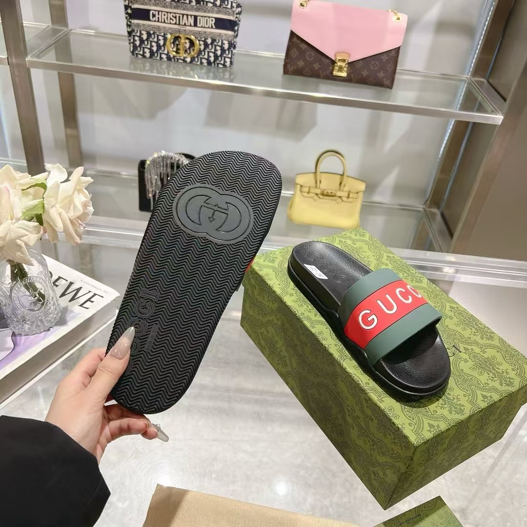Gucci Good Game Unisex Rubber Slide Sandal | Embossed Logo | Flat Heel 10 i1742132675810 237 0 8