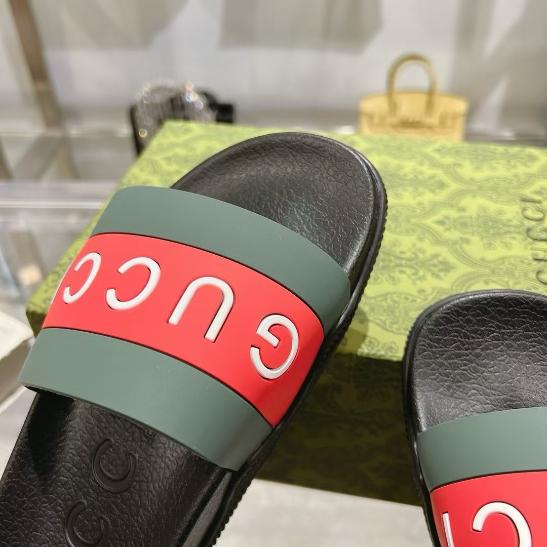 Gucci Good Game Unisex Rubber Slide Sandal | Embossed Logo | Flat Heel 8 i1742132676423 2173 0 6