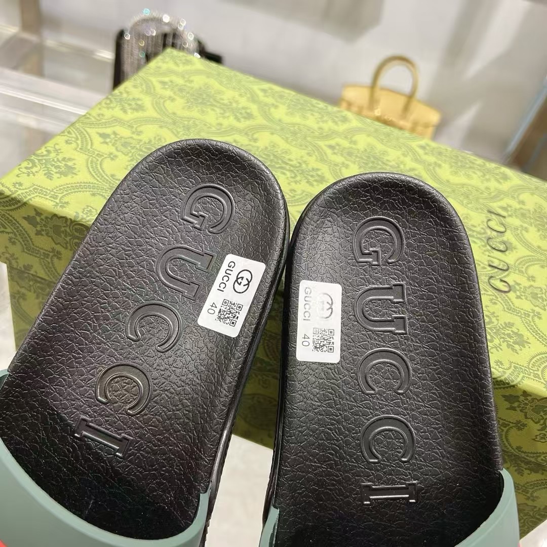 Gucci Good Game Unisex Rubber Slide Sandal | Embossed Logo | Flat Heel 9 i1742132676423 9190 0 7