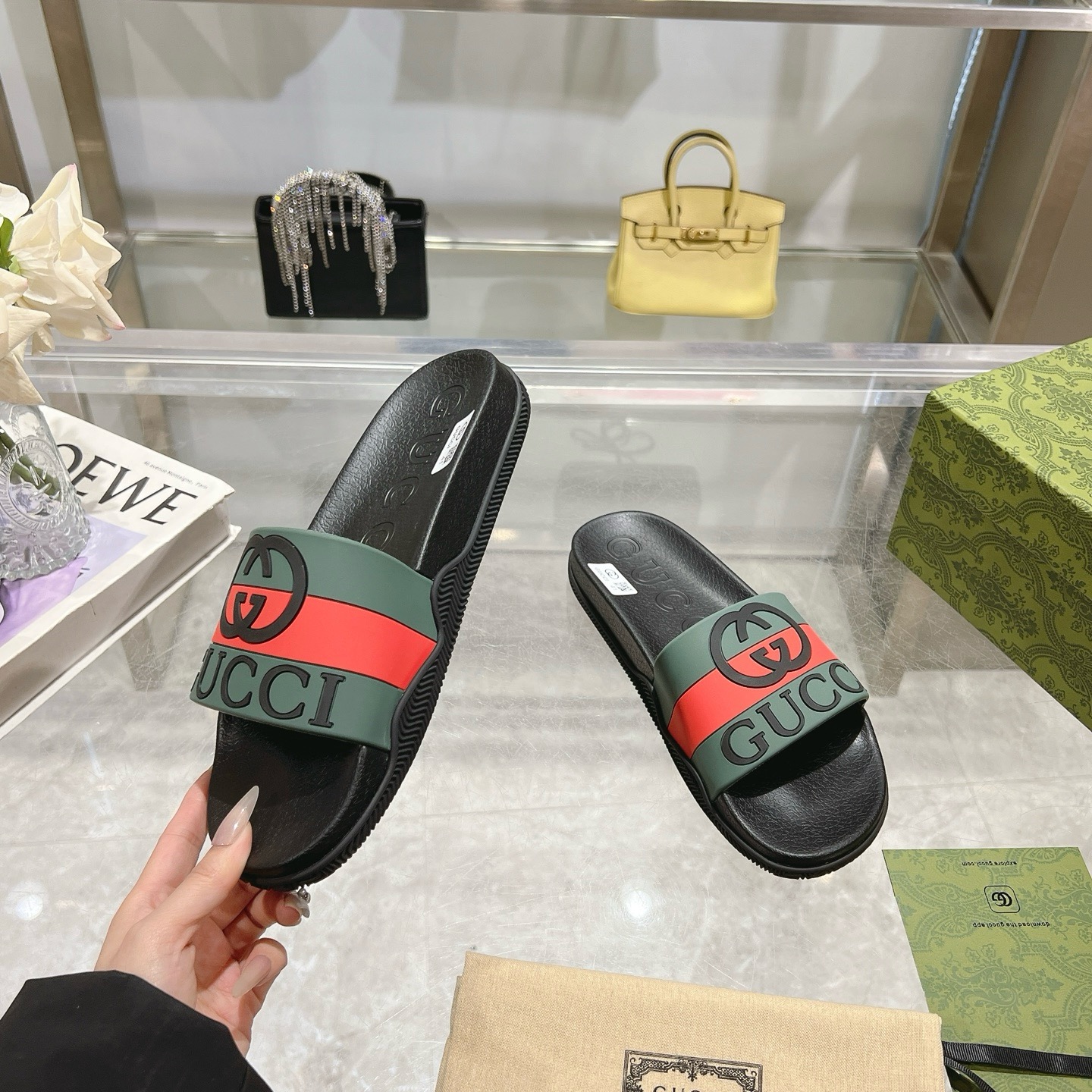 Gucci Good Game Rubber Slide Sandal - Comfortable & Stylish Unisex Design 5 i1742133181223 7585 0 3