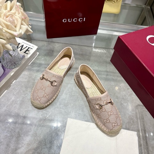 Gucci Beige & Brown Canvas Women's Horsebit Espadrille Loafer, Size 35-41 21 Gucci Beige & Brown Canvas Women's Horsebit Espadrille Loafer, Size 35-41