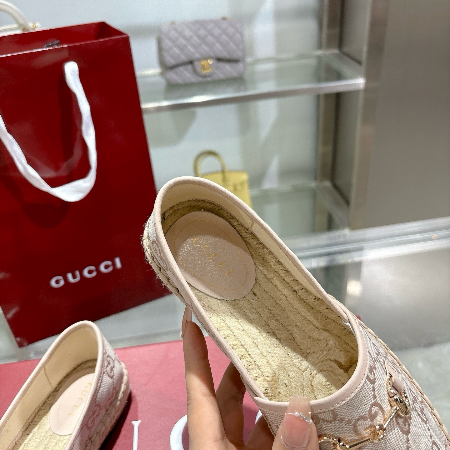 Gucci Beige & Brown Canvas Women's Horsebit Espadrille Loafer, Size 35-41 9 i1742133538902 999 0 7