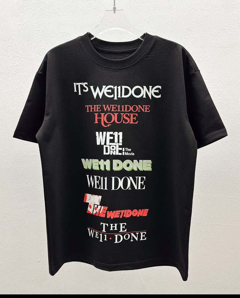 nuevo estilo superior 🆕 camiseta welldoneT con logo de letras multicolor, impresión digital directa, 100% al…