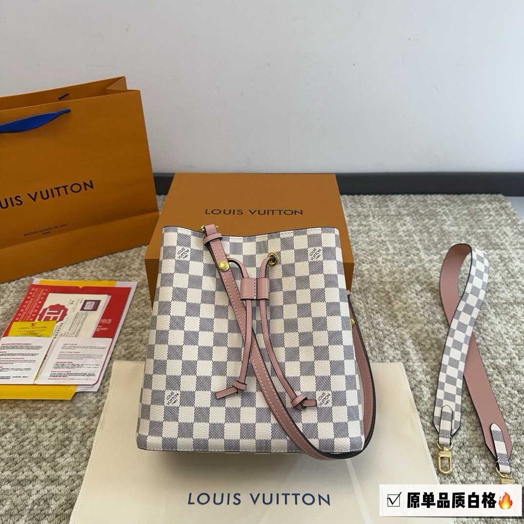 Louis Vuitton LV NeoNoe Taschen Eimertaschen Umhängetaschen  & Schultertaschen Gold Rindsleder