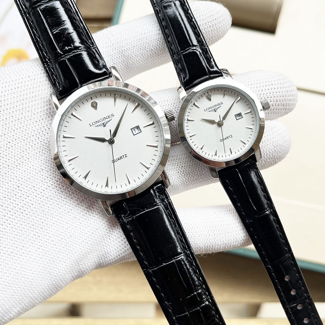 Longines La Grande Classique de Longines silver case and bracelet, white dial 40mm Men's Quartz