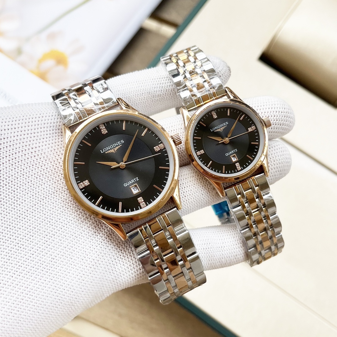 Longines Presence silver case, silver bezel, white dial, silver bracelet 25mm Women's Quartz
