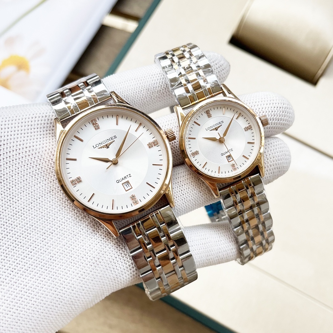 Longines Presence silver case, silver bezel, white dial, silver bracelet 25mm Women's Quartz