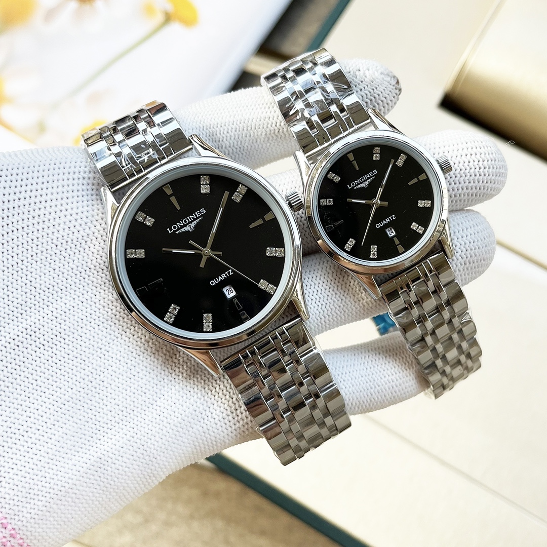 Longines La Grande Classique de Longines silver case bezel bracelet, white dial 40mm Men's Quartz