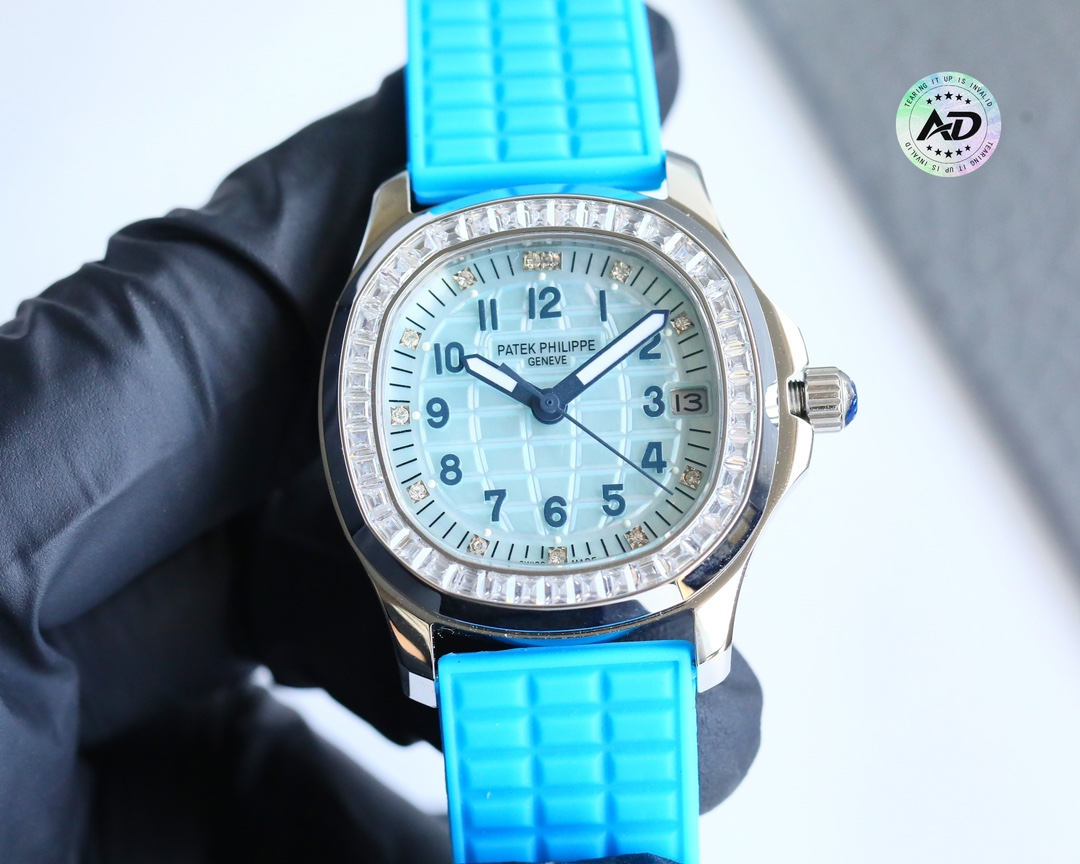 파텍필립 아쿠아넛 다이아 자동 그레이 다이얼 스틸 여성용 레플리카 44100 Patek Philippe 이미지 2