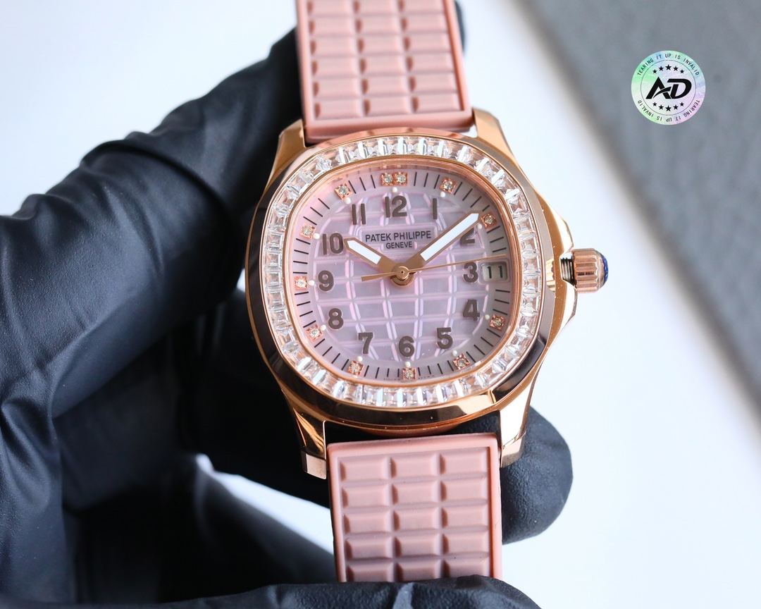파텍필립 아쿠아넛 다이아 자동 그레이 다이얼 스틸 여성용 레플리카 44100 Patek Philippe 이미지 4