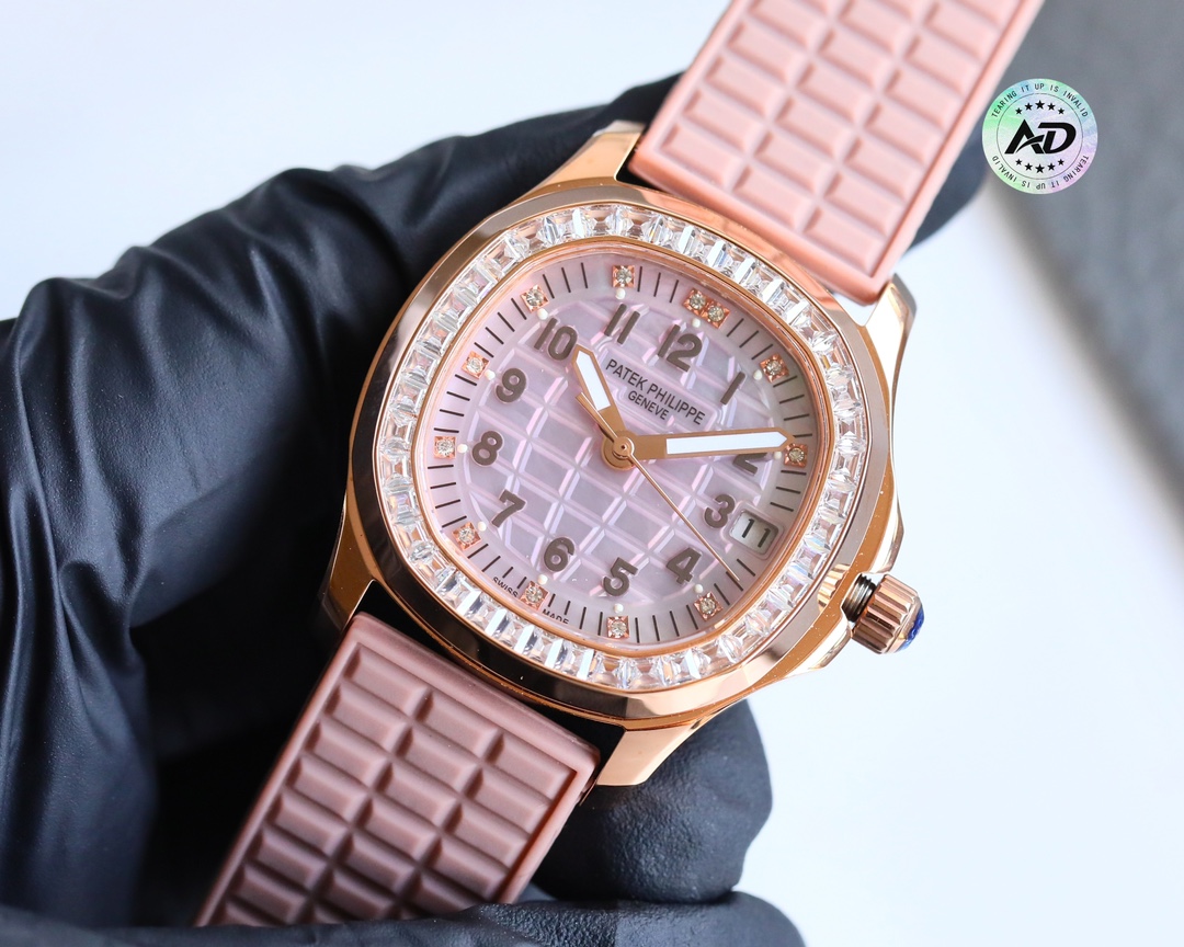 파텍필립 아쿠아넛 다이아 자동 그레이 다이얼 스틸 여성용 레플리카 44100 Patek Philippe 이미지 6