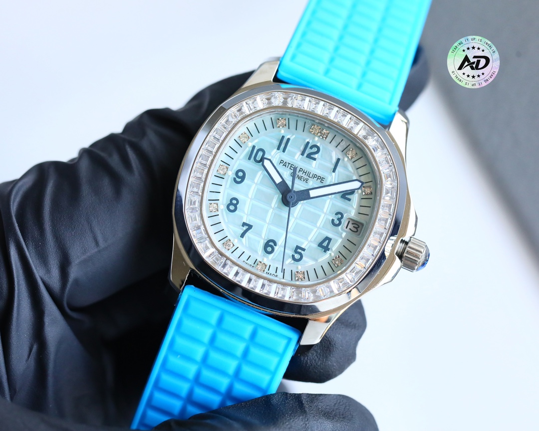 파텍필립 아쿠아넛 다이아 자동 그레이 다이얼 스틸 여성용 레플리카 44100 Patek Philippe 이미지 3