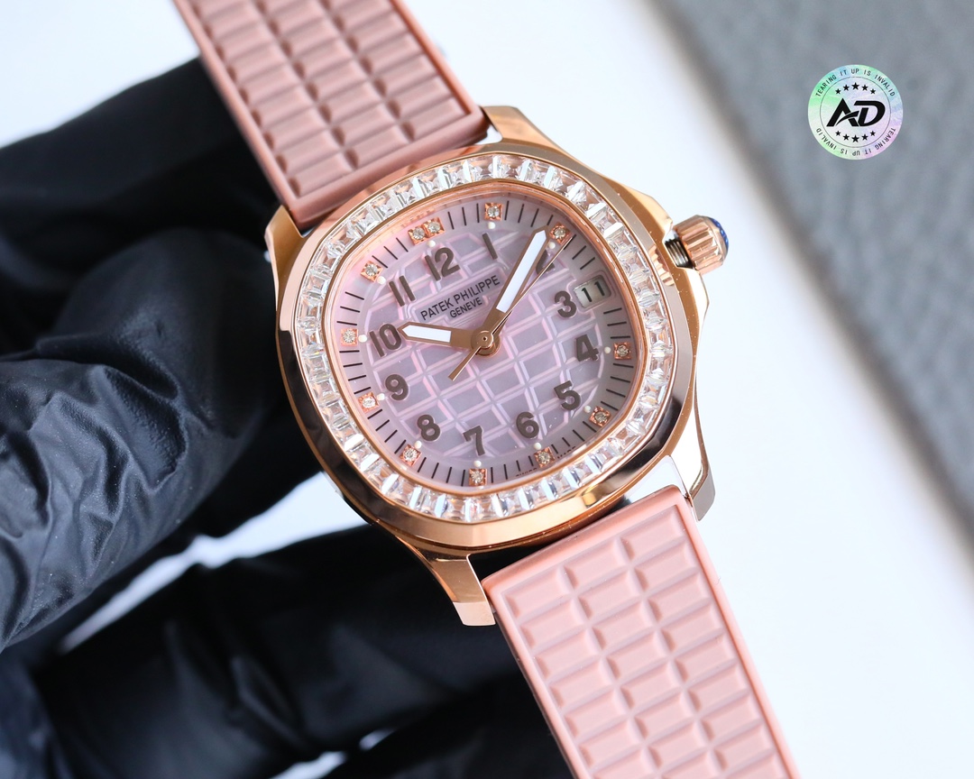 파텍필립 아쿠아넛 다이아 자동 그레이 다이얼 스틸 여성용 레플리카 44100 Patek Philippe 이미지 5
