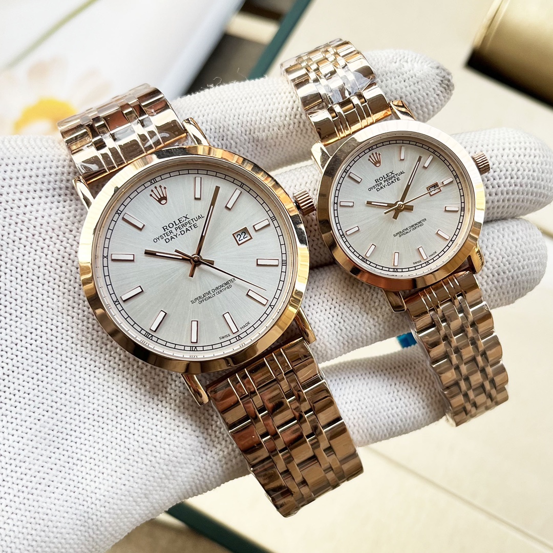 Rolex Couple’s Wristwatch: Imported Stone Cores, Crystal Steel Shell, Unisex Design. - 图片 4
