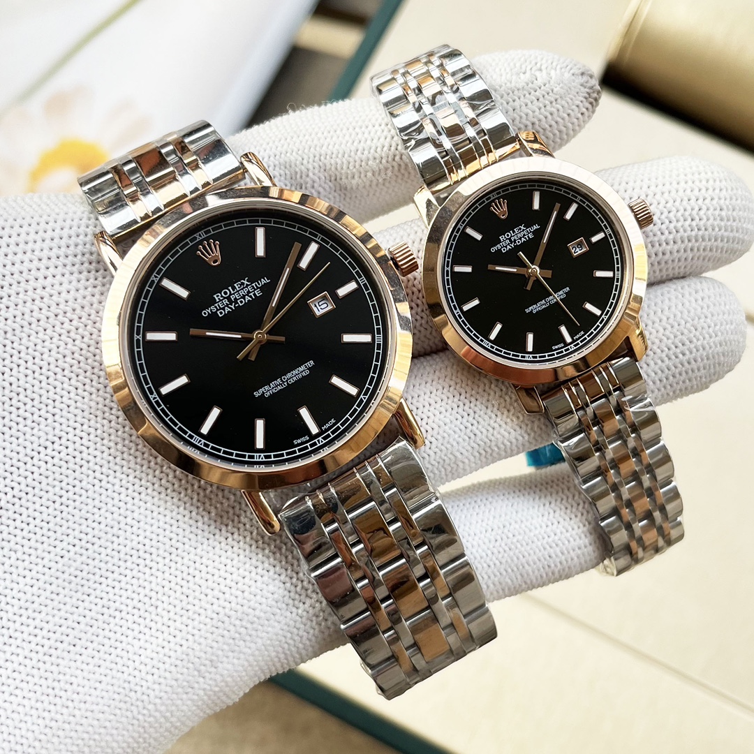 Rolex Couple’s Wristwatch: Imported Stone Cores, Crystal Steel Shell, Unisex Design. - 图片 2