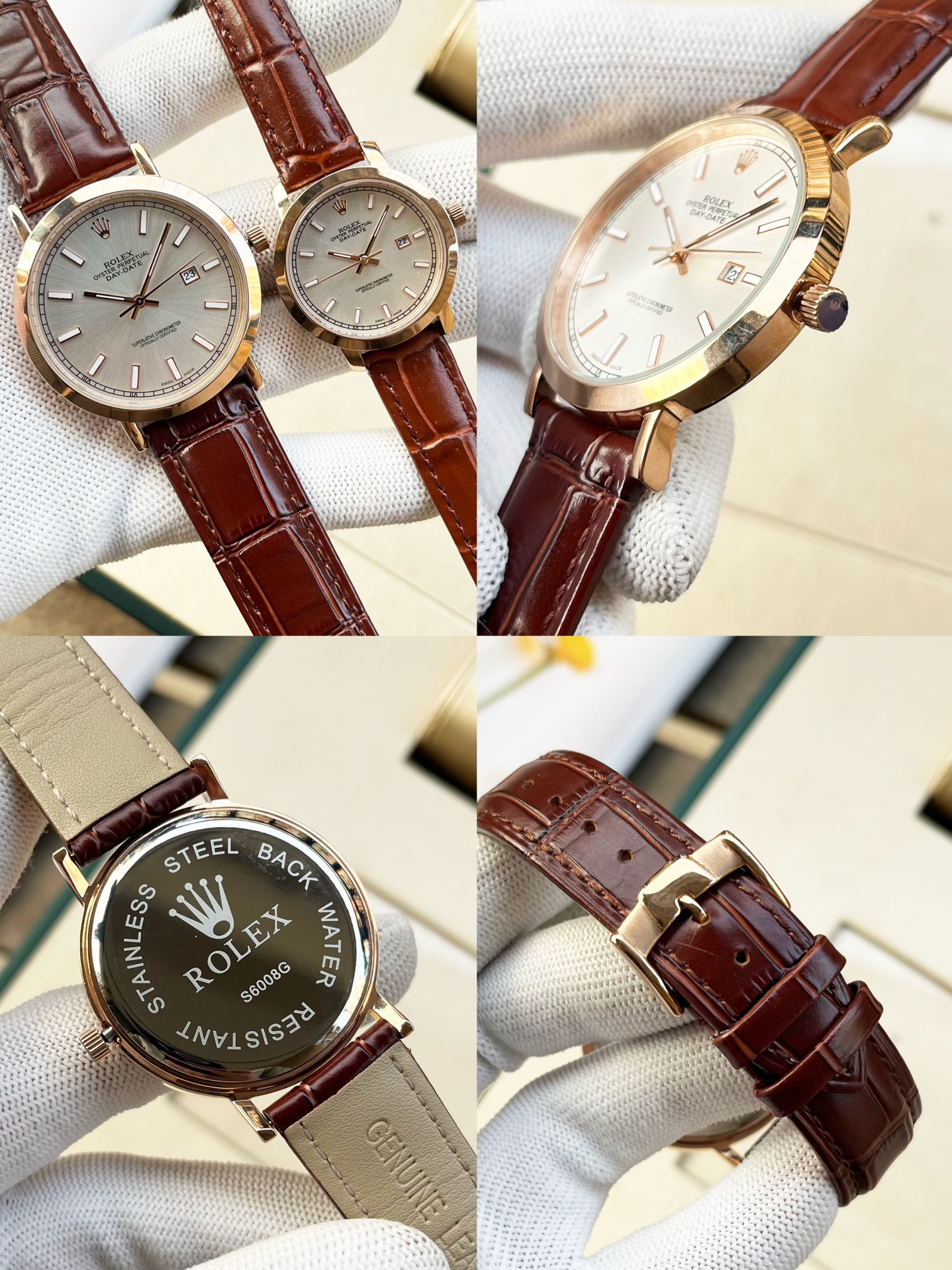 Rolex Couple’s Wristwatch: Imported Stone Cores, Crystal Steel Shell, Unisex Design. - 图片 9