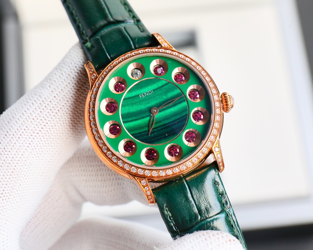 FENDI Crazy Carats Colored Jewellery Watch: Unique Rolling Jewelry Design with Multi-Colored Gems - 图片 3