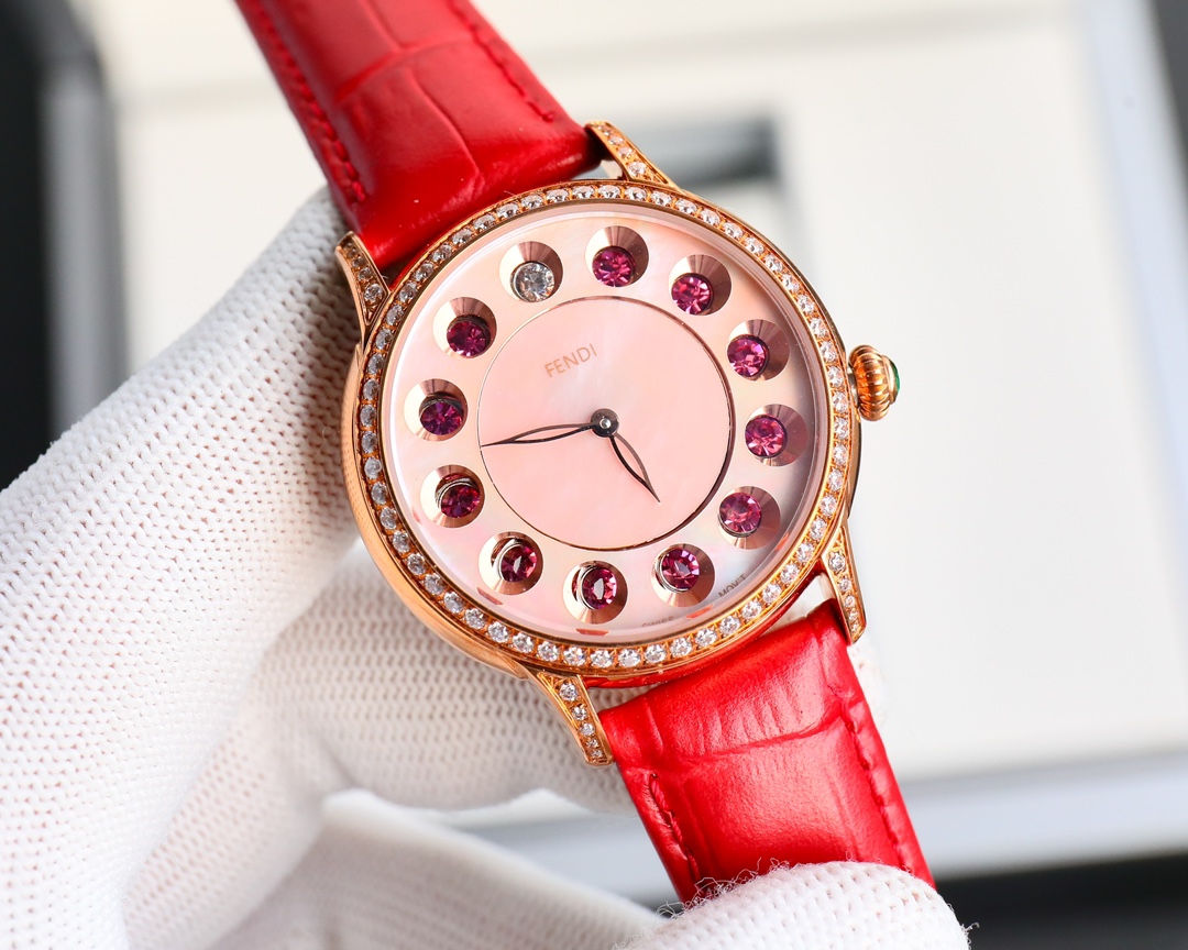 FENDI Crazy Carats Colored Jewellery Watch: Unique Rolling Jewelry Design with Multi-Colored Gems - 图片 4