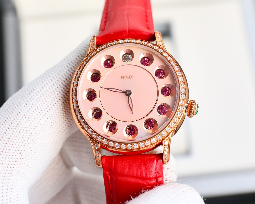 FENDI Crazy Carats Colored Jewellery Watch: Unique Rolling Jewelry Design with Multi-Colored Gems - 图片 5