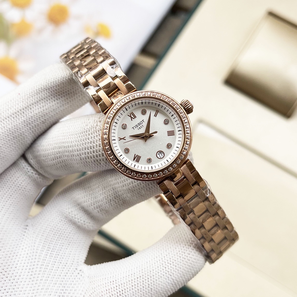 Elegant TISSOT Wristwatch with Imported Stone Cores and Sapphire Mirror – 26mm Size - 图片 6