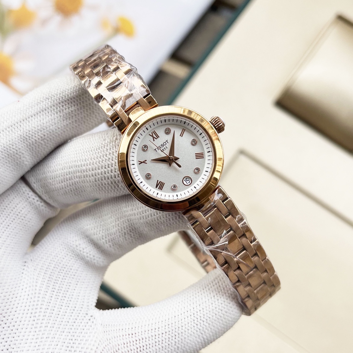 Elegant TISSOT Wristwatch with Imported Stone Cores and Sapphire Mirror – 26mm Size - 图片 2